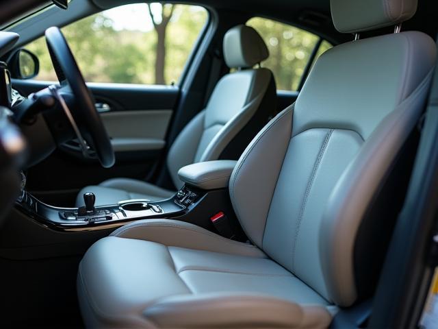 Car interior after professional detailing service